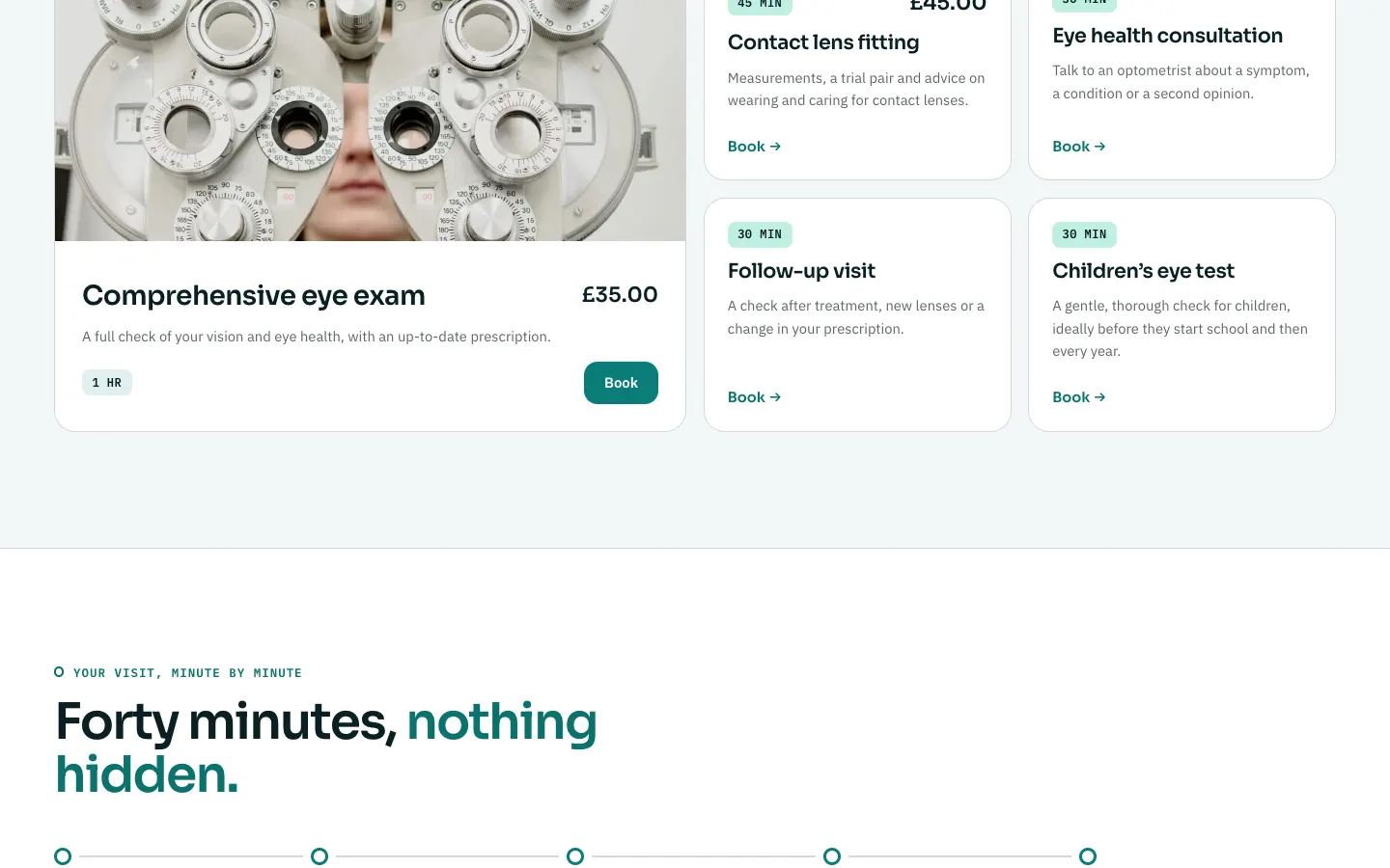The same page scrolled half way down with the setting off: the header has scrolled away and only the page content shows