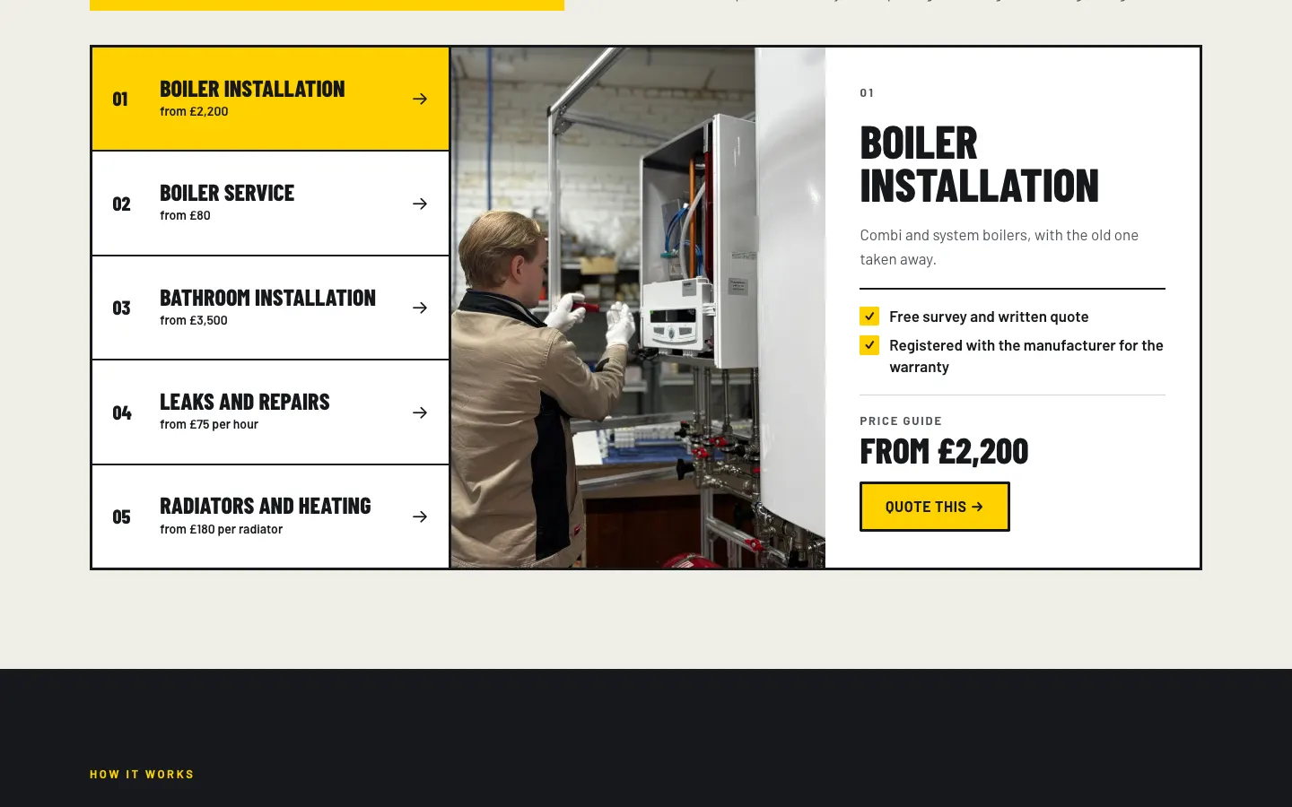 The same page scrolled half way down with the setting off: the header has scrolled away and only the page content shows